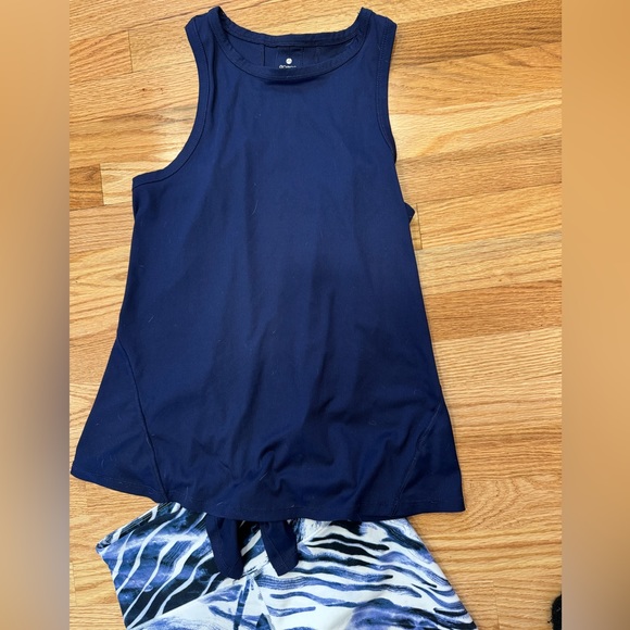 Apana Workout Ribbed Blue Tank Top - Picture 7 of 11